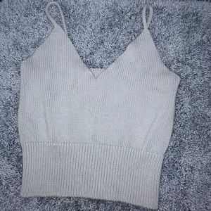 Brandy light blue knit top